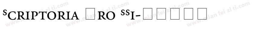 Scriptoria Pro SSi字体转换